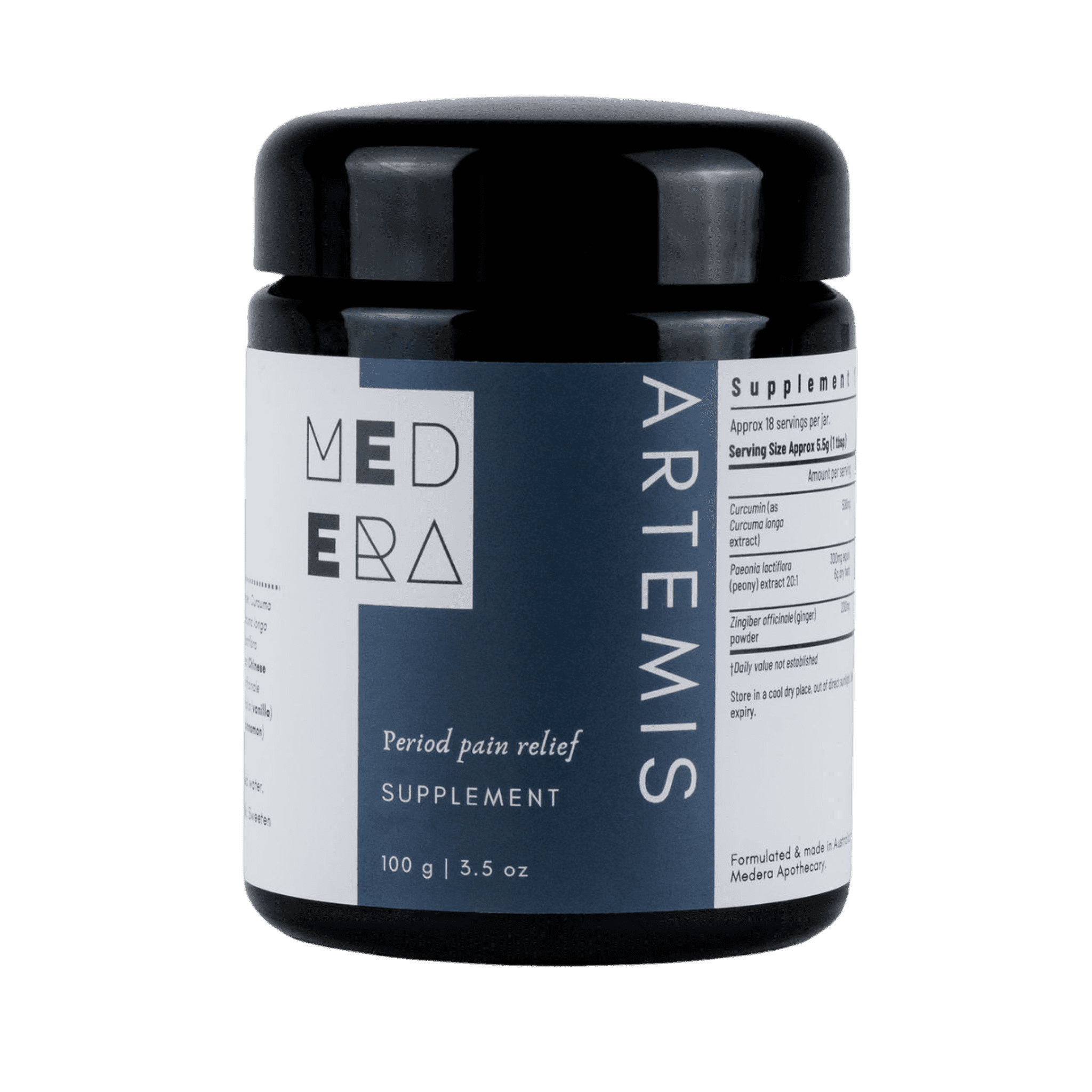 Natural powdered drink – Artemis Period Pain Relief by Medera Apothecary
